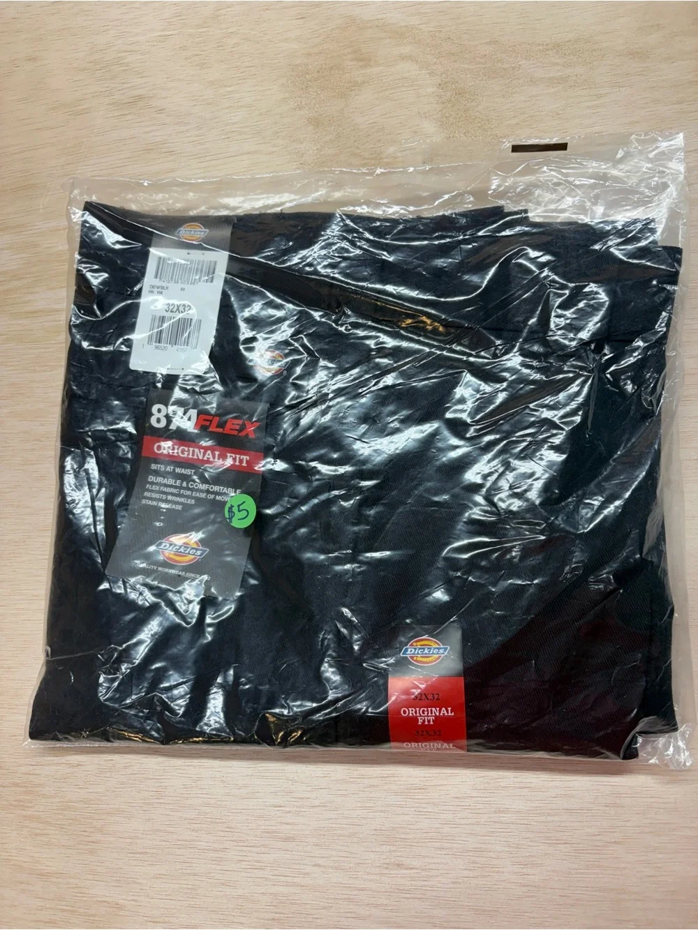 Dickies Mens 874F Classic Flex Original Fit Work Straight Leg Pants  BLK 32X32